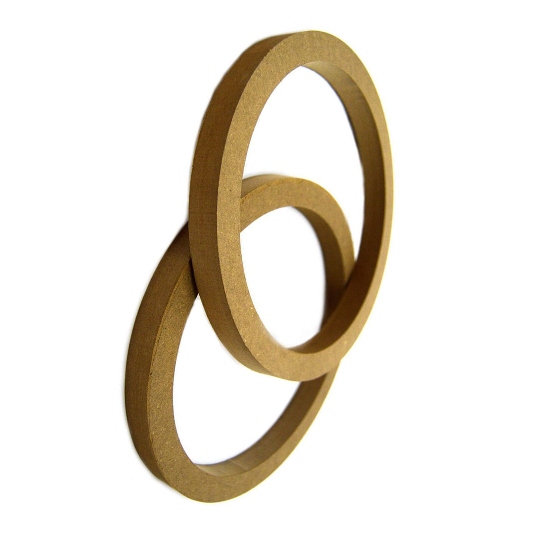 Nippon RING15R 15″ MDF Speaker Rings – 3/4″ Extension, Pair, High-Density Car Audio Installation Rings