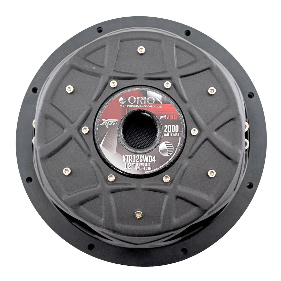 ORION XTR Series XTR12SWD4 Shallow Mount 12” Car Subwoofer, 2000W Max Power, 500W RMS, Dual 4 Ohm, UV Coated Cone, NBR Surround – Compact Slim Subwoofer for Clean Bass in Tight Car Audio Installs