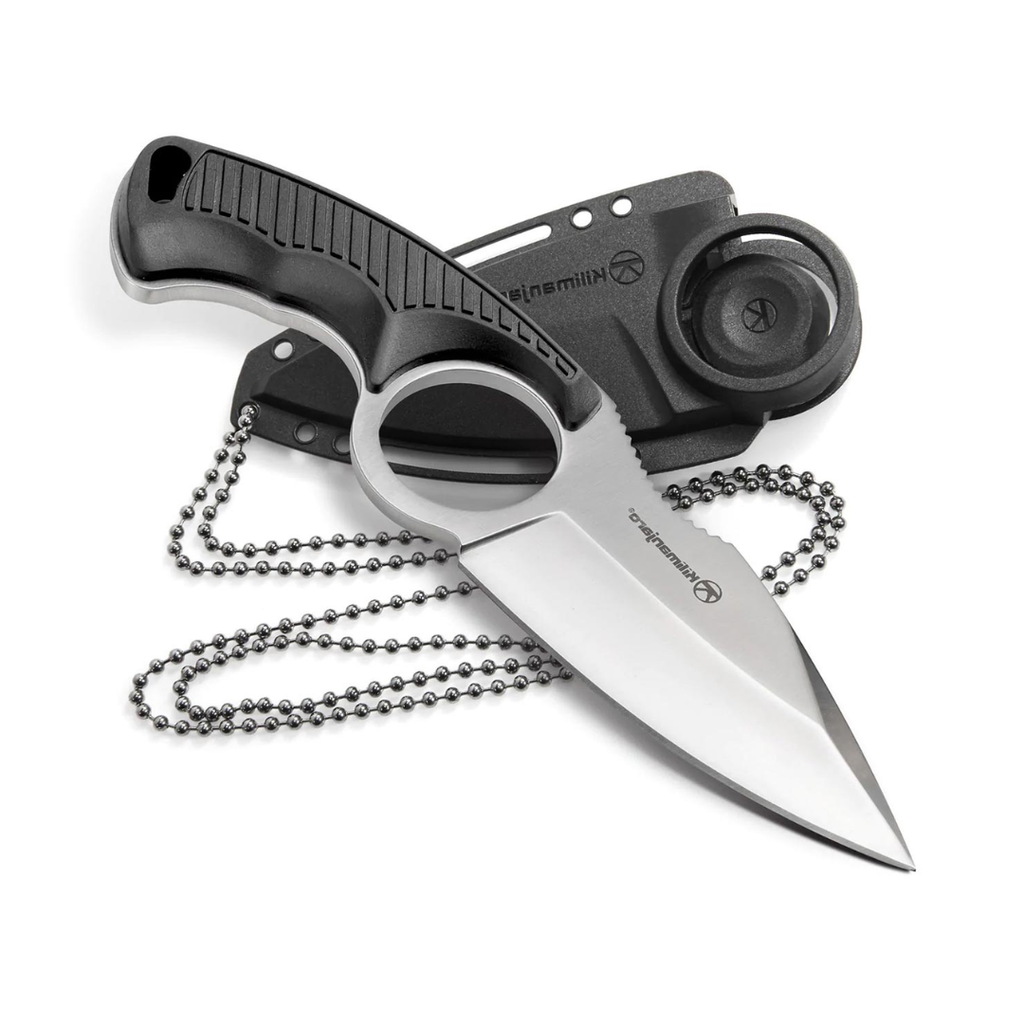 Kilimanjaro Stretta 910106 6.75" Drop Point Neck Knife – Fixed Blade EDC Knife with Sheath, Compact Outdoor Utility Knife