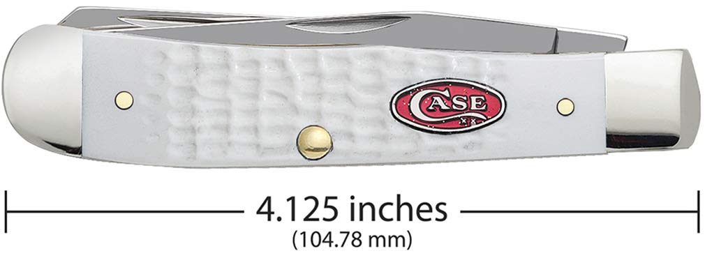 Case WR XX Pocket Knife Sparxx White Jigged Synthetic Trapper Item #60182 - (6254 SS)