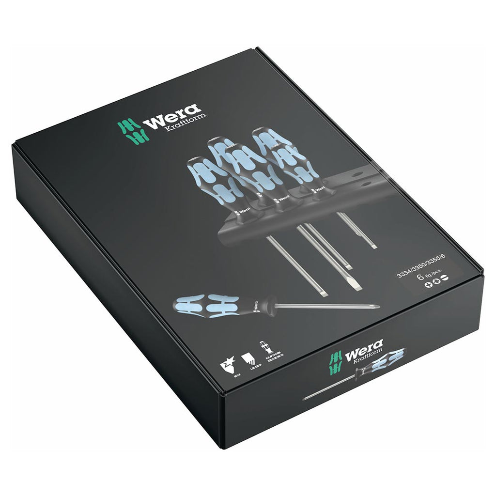 Wera Stainless Steel Screwdriver Set with Rack (6 Piece)