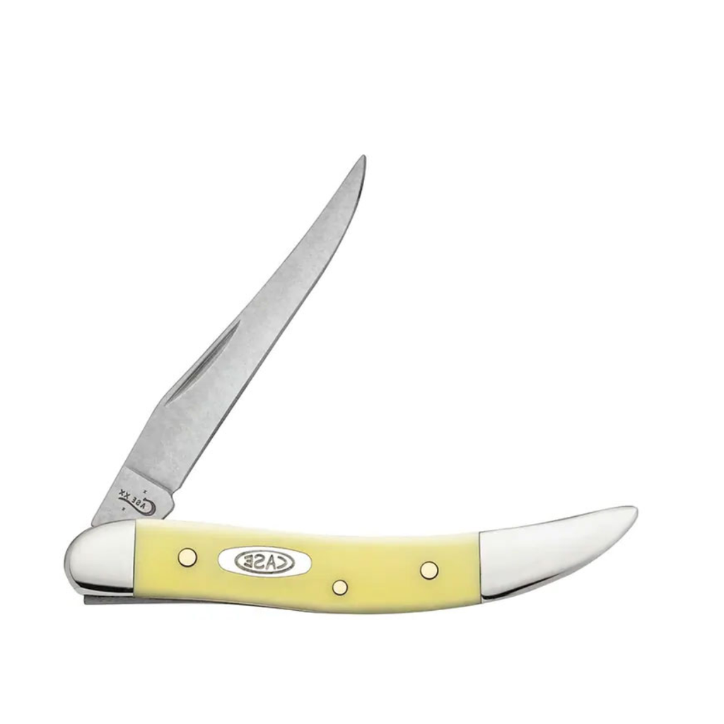 Case WR XX Pocket Knife Yellow Synthetic Small Texas Toothpick Cv Item #091 - (310096 Cv) - Length Closed: 3 Inches
