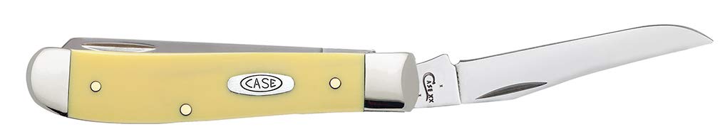 Case WR XX Pocket Knife Yellow Synthetic Mini Trapper SS Item #80029 - (3207 SS) - Length Closed: 3 1/2 Inches