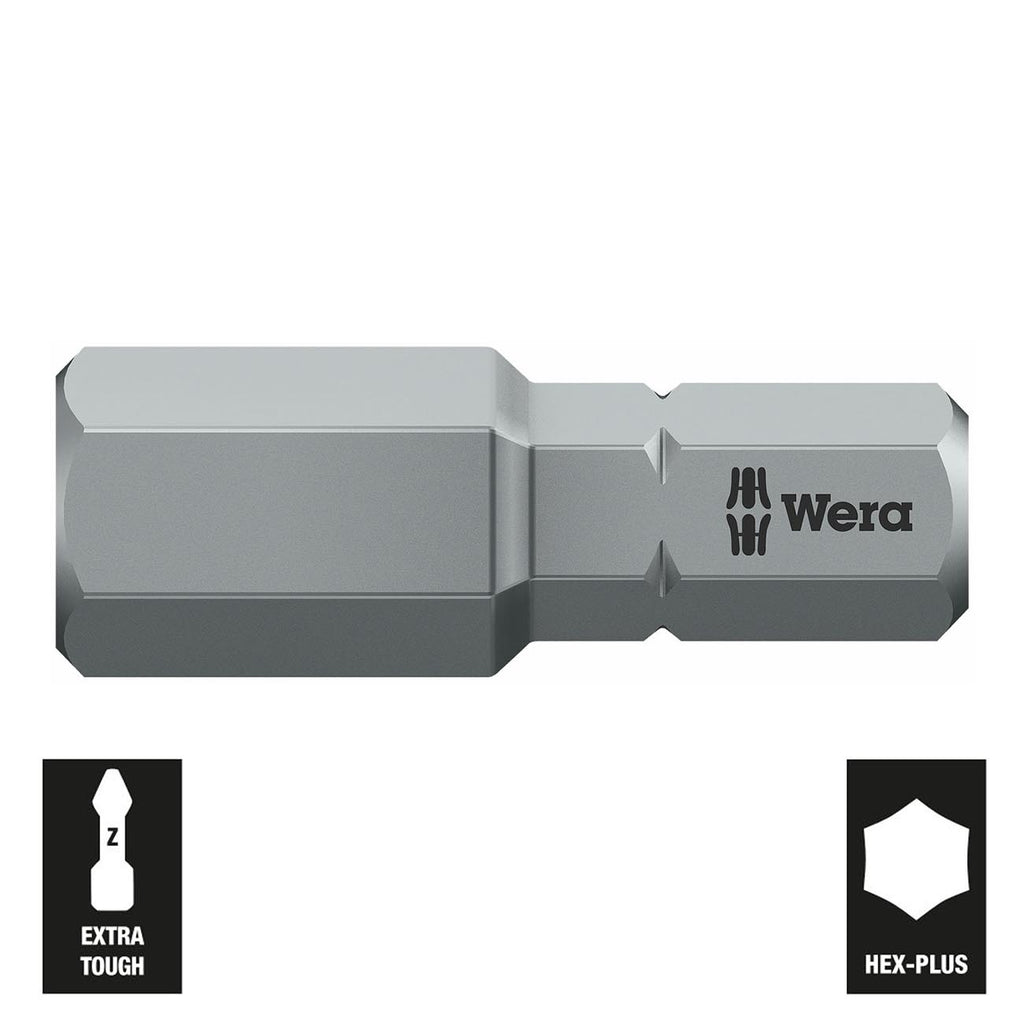 Wera - 5056335001 Series 1 840/1 Z Sheet Metal Bit, Hexagon 8mm Head x 1/4" Drive