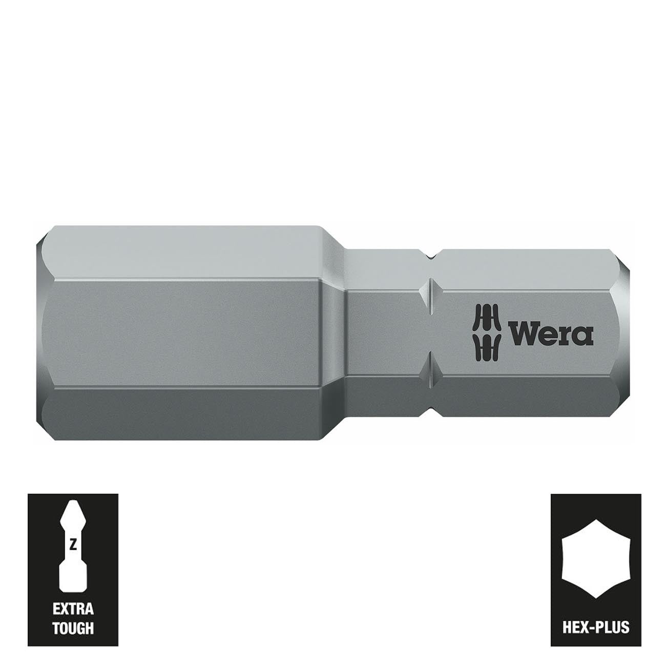Wera - 5056335001 Series 1 840/1 Z Sheet Metal Bit, Hexagon 8mm Head x 1/4" Drive