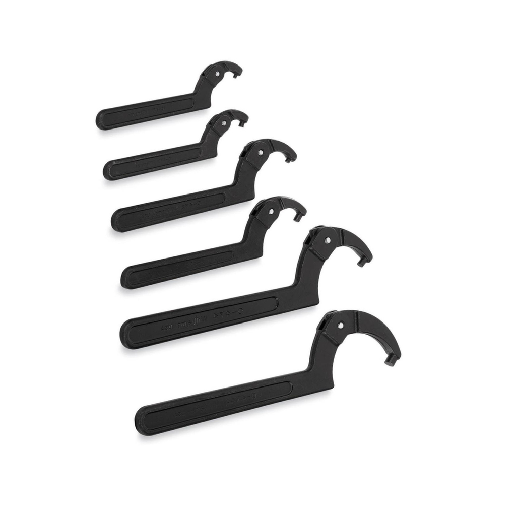 Williams JHWWS-476 6-Piece Adjustable Pin Spanner Wrench Set, Ideal for Adjusting Collars, Lock Nut Rings, and Bearings
