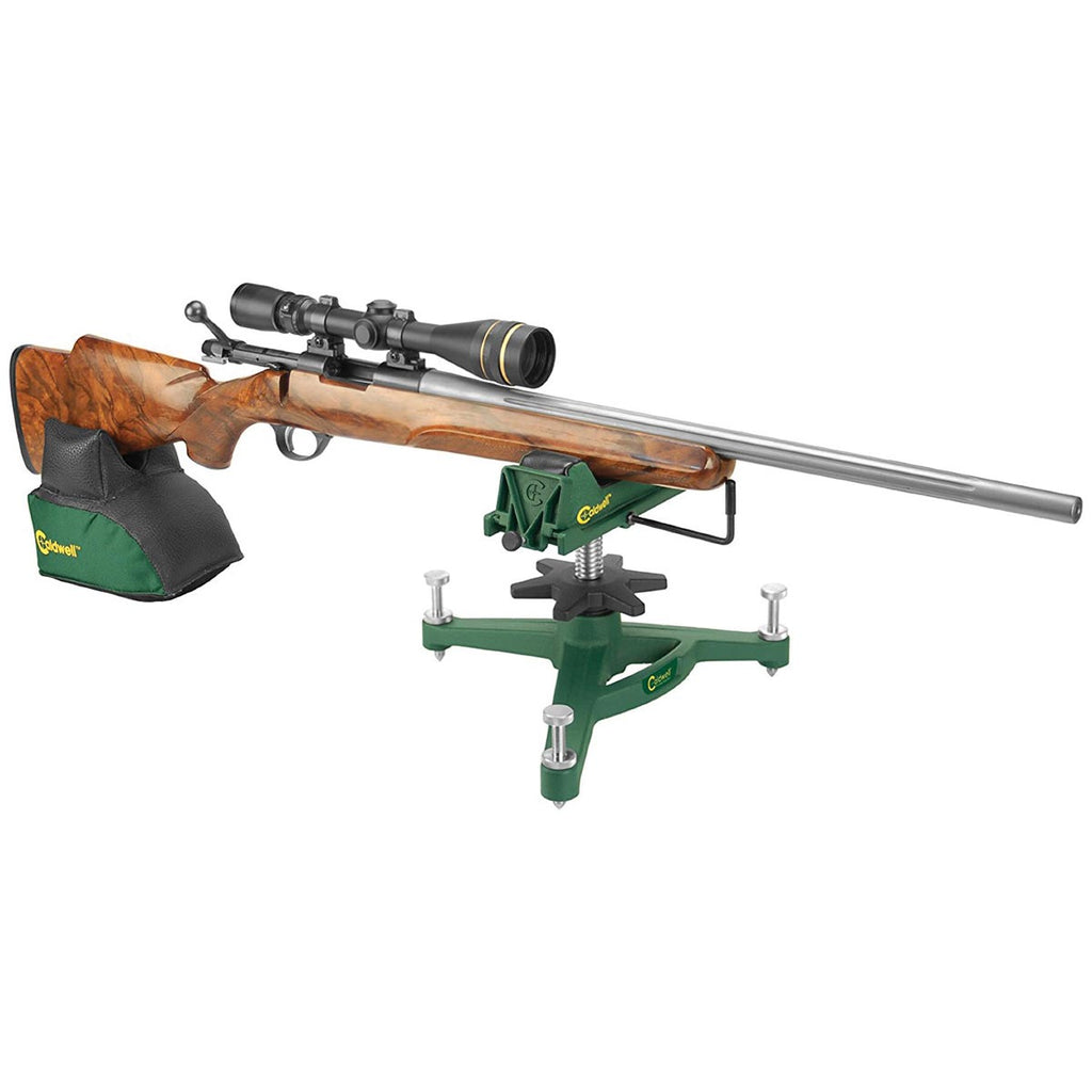 Caldwell The Rock Deluxe Front Rest Adjustable Ambidextrous Rifle Shooting Rest for Range, Sight In, Shooting Stability