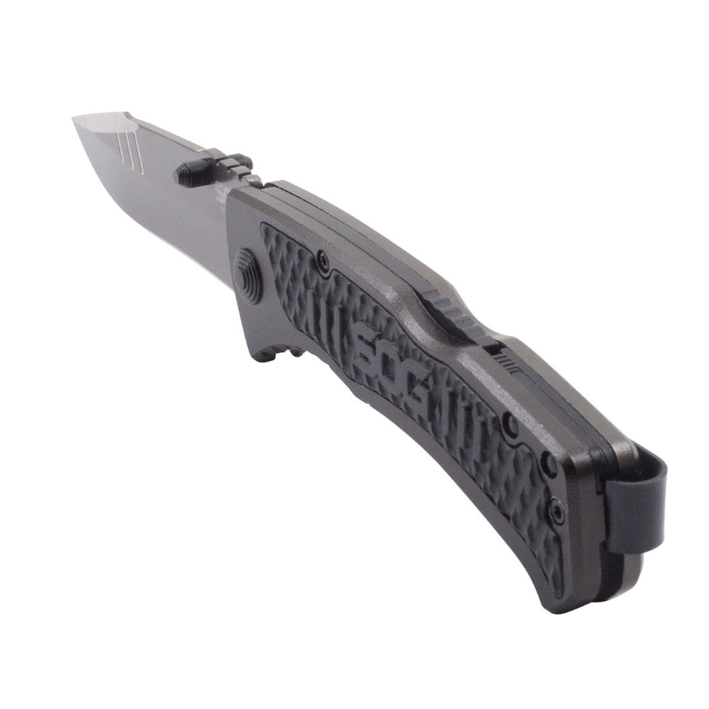 SOG Pocket Knife and Folding Knife - Sideswipe EDC Knife, Flip Knife with 3.4 Inch Assisted Opening Blade and Reversible Pocket Clip