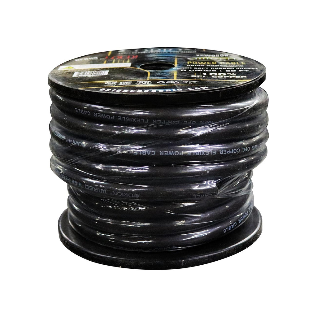 Orion XTR XPW050B 0 Gauge Wire Roll (50ft) OFC Pure Copper - High Powered Car Audio/Amplifier Power & Ground Cable, Battery Cable, Stereo, Welding Battery, RV Trailer Wiring