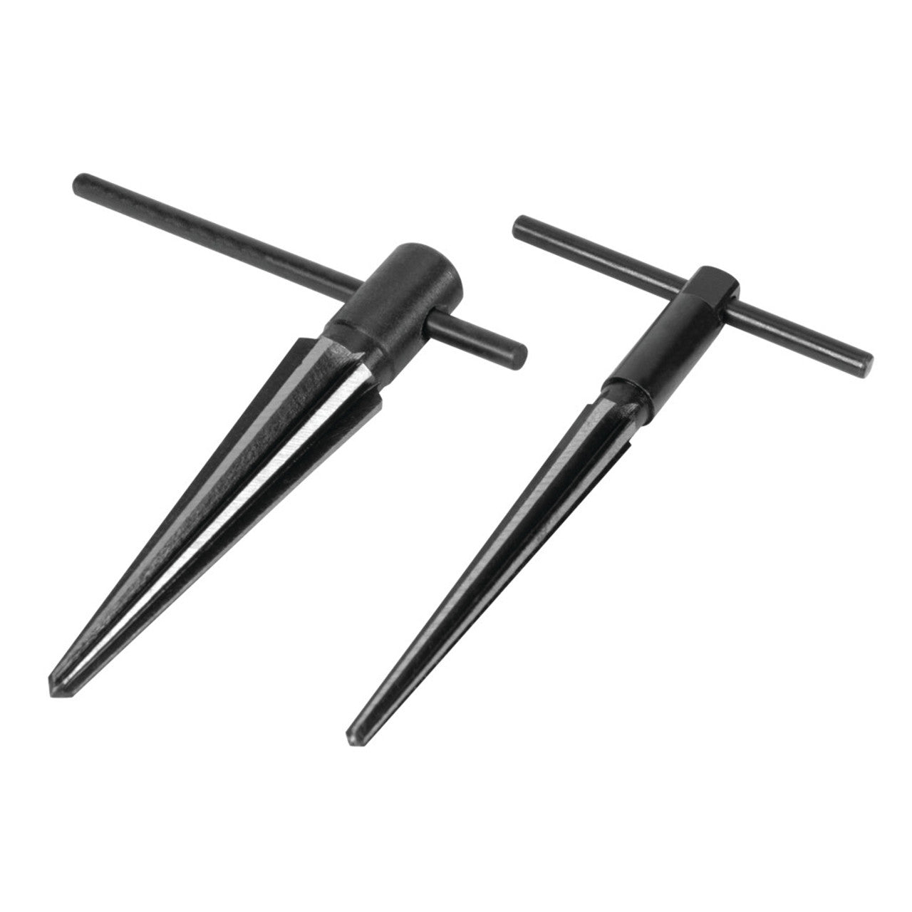 Performance Tool W2967 Tapered Reamer Set with T-Handle and Carbon Steel Contstruction to Align Holes or Remove Burrs from Pipe, Tubes, and More (2-Piece), Black