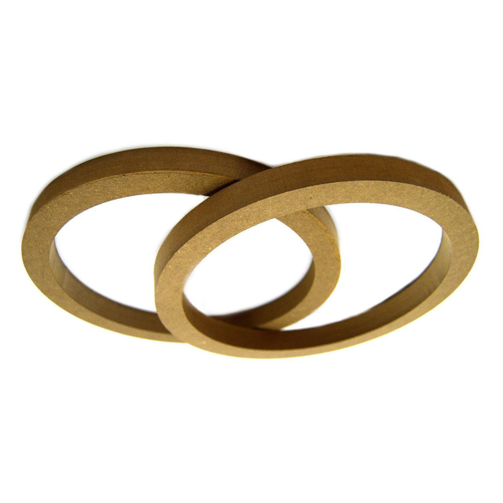 Nippon RING15R 15″ MDF Speaker Rings – 3/4″ Extension, Pair, High-Density Car Audio Installation Rings