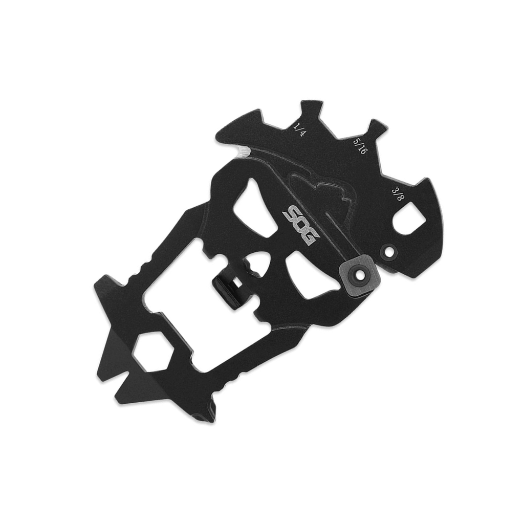 SOG MACV Everyday Carry Portable Compact Steel Keychain Tool | Hardcased Black, 12 Tools in One: Bottle Opener, Screwdrivers