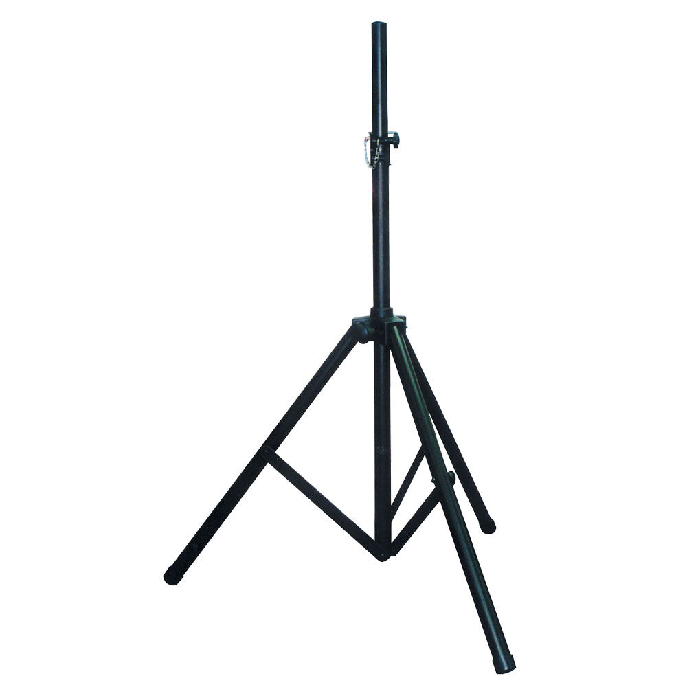 Pyle Universal Speaker Stand Mount Holder Heavy Duty Tripod w/ Adjustable Height from 40” to 71” and 35mm Compatible Insert Easy Mobility Safety Pin and Knob Tension Locking for Stability, Black
