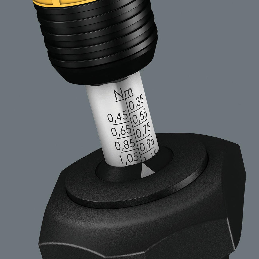 Wera 05074734001 Kraftform ESD 7446 Hexagon Torque Screwdriver, 1/4" Head, 11.0-29.0"/lbs Variable Torque AdjustmentRange