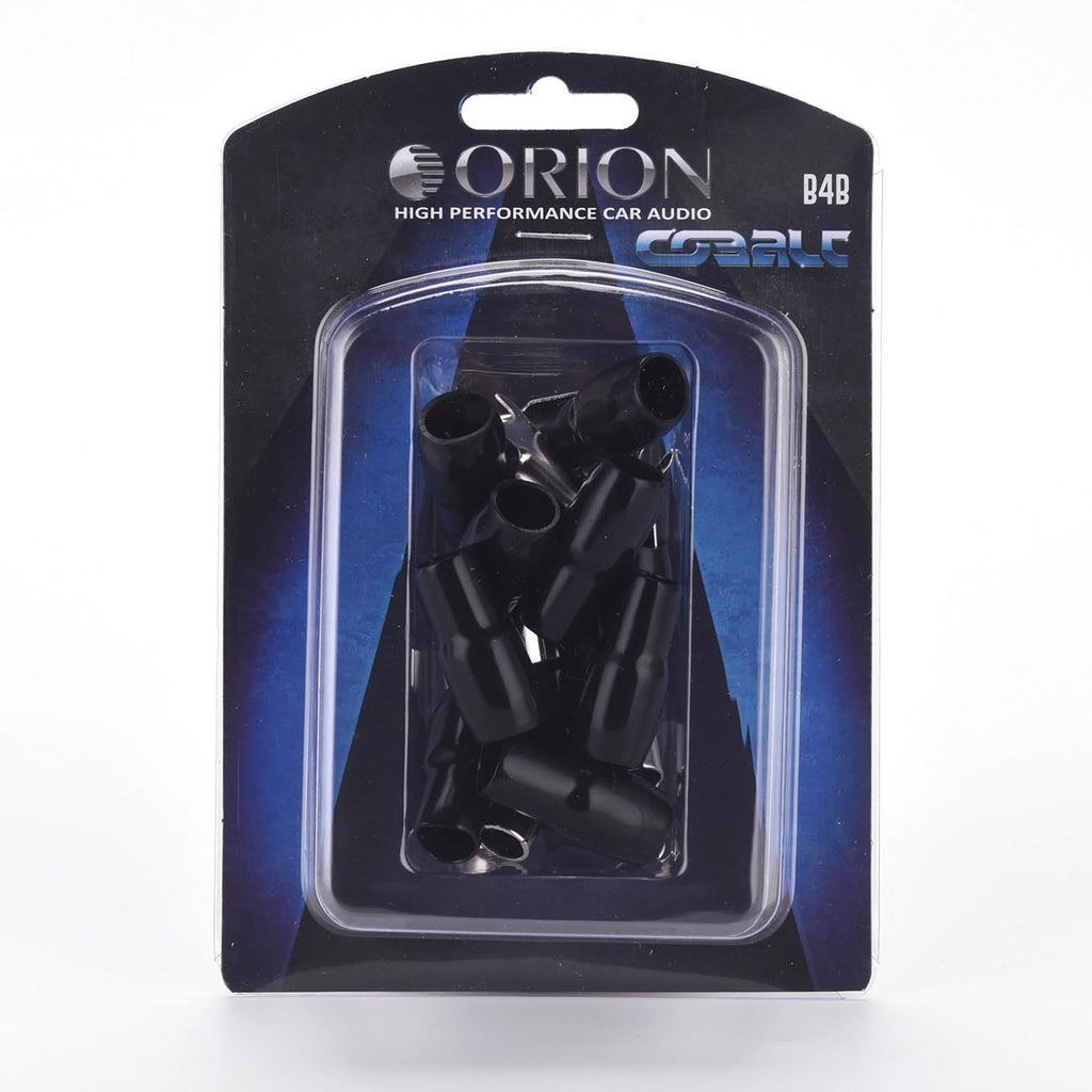 Orion Barrier Spade Fork Terminal B4B (10pcs) 4 Gauge AWG Connector Plugs - for Car Audio Terminal | Battery Cable Lug, Auto Parts, Automotive, Marine, Motorcycle, Trucks, RV - Gold Black