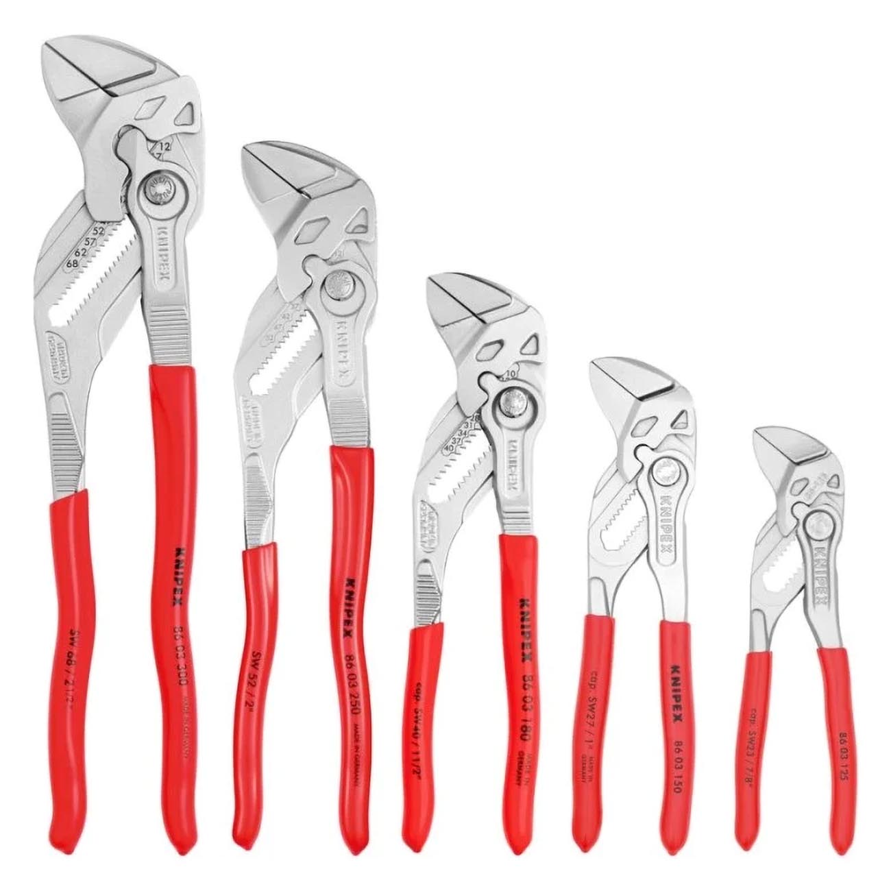 KNIPEX 5 Pc Pliers Wrench Set In Tool Roll