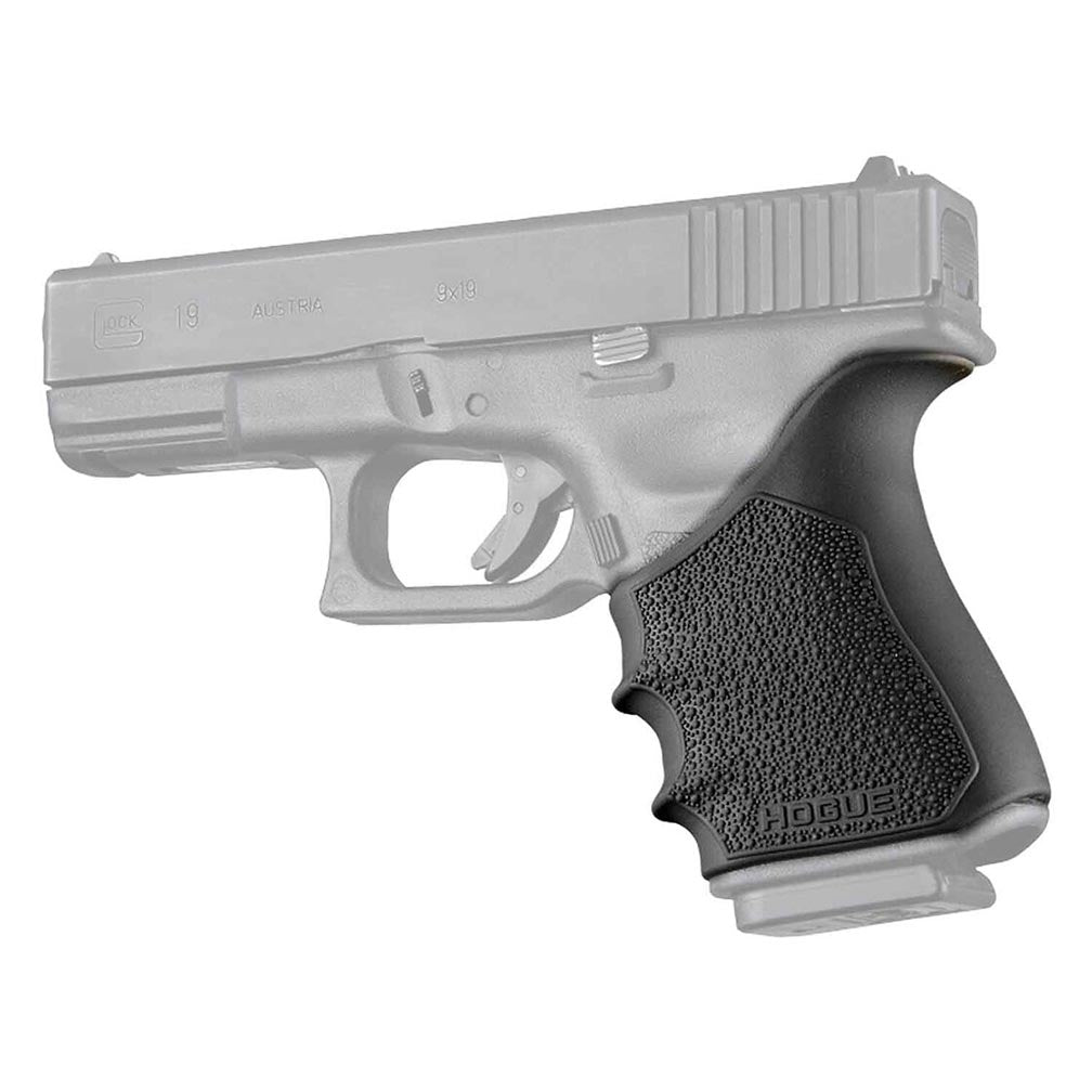 Hogue HandAll Beavertail Rubber Grip Sleeve for GLOCK 19, 23, 32, 38 (Gen 3-4), Black - 17040