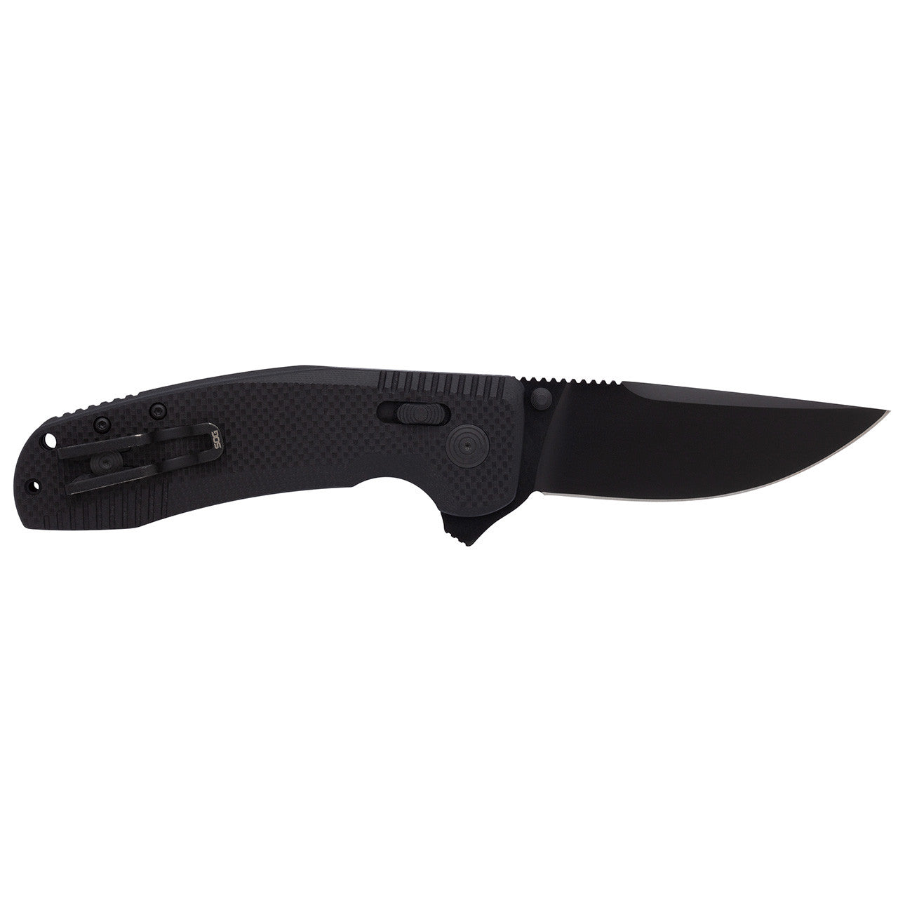 SOG TAC XR Professional Folding Knife | 3.4" D2 Tool Steel Blade & Ultra-Grip G10 Handle | Single-Handed Ambidextrous Use, Blackout