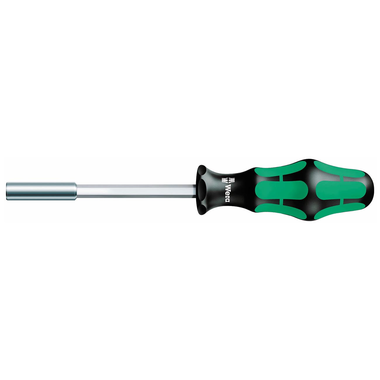 Wera 05051005001 Kraftform 810/1 Hexagon Bitholding Screwdriver, Retaining Ring, 1/4" Head, 120mm Blade Length, Silver