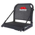 Millennium Sportsline Stadium Seat with Patented Comfortmax Seat Fabric Perfecct for Football, Baseball, Soccer, Tennis Fits Virtually Any Bleacher - Black