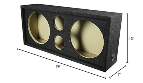 Q Power Car Audio Subwoofer Enclosure Box Chuchero for 10" Mids and 3" Tweeters