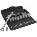Wera 05004048001 8100 SB 8 Zyklop Metal Ratchet Set with Switch Lever, 3/8" Drive, Metric, 29 Pieces 4013288173928