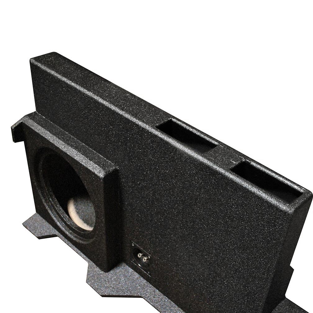 QPower QBOMB Dual 10” Vented Subwoofer Enclosure for 2004–2008 Ford F-150 SuperCrew Cab – Custom Ported Truck Sub Box, MDF Bedliner Finish (QBFORD04210)