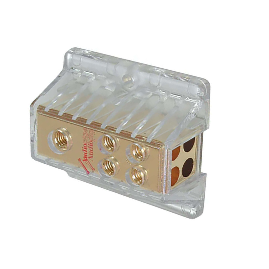Audiopipe APPB1448 1 Input 4 Output Power Distribution Block – Car Audio Power Splitter for Amplifiers