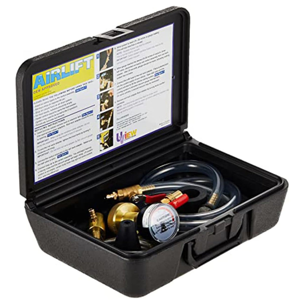 UView 550000 Airlift Cooling System Leak Checker and Airlock Purge Tool Kit, OEM Approved, Universal Connectors, Minimum 90 PSI/60 Bar, Used for Leak Detection, Purging Airlocks, A/C System Refill