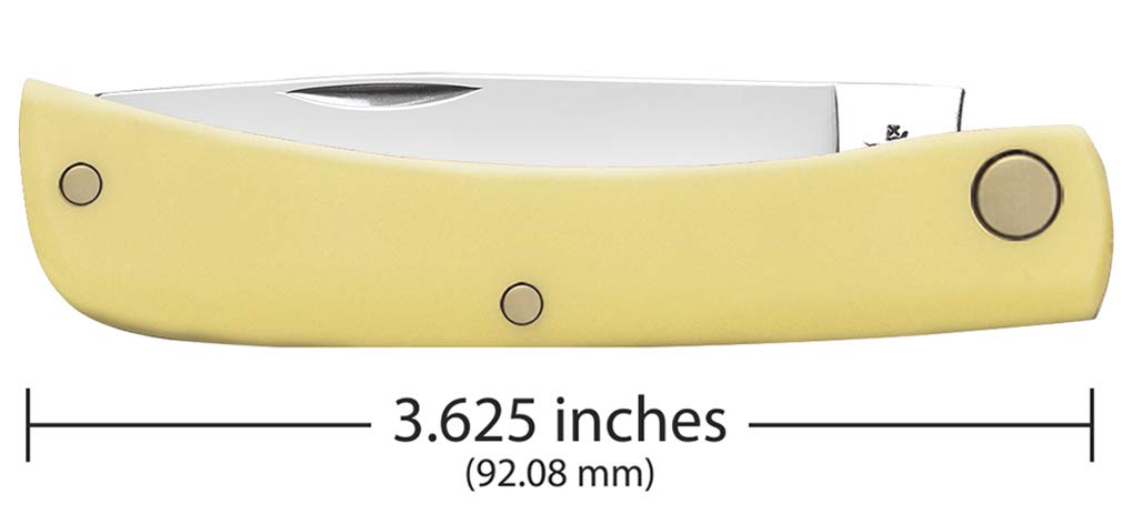 Case Knives Sod Buster Jr Folding Pocket Knife Yellow Synthetic Handle 00032 / CASE032