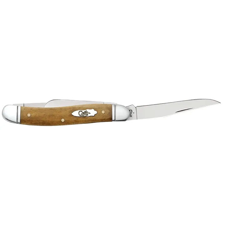 Case WR XX Pocket Knife Smooth Antique Bone Medium Stockman Item #58185 - (6318 SS) - Length Closed: 3 5/8 Inches