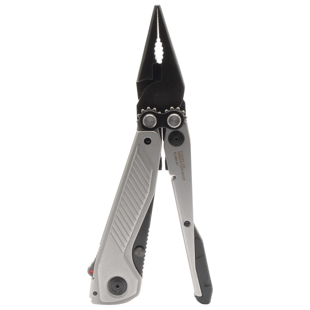 SOG Everyday Daily Solution EDC CRYO D2 Steel Compact Pocket Size Flash MT Multi-Tool, 7 Tools, Stainless-Steel Housing, Silver & Black