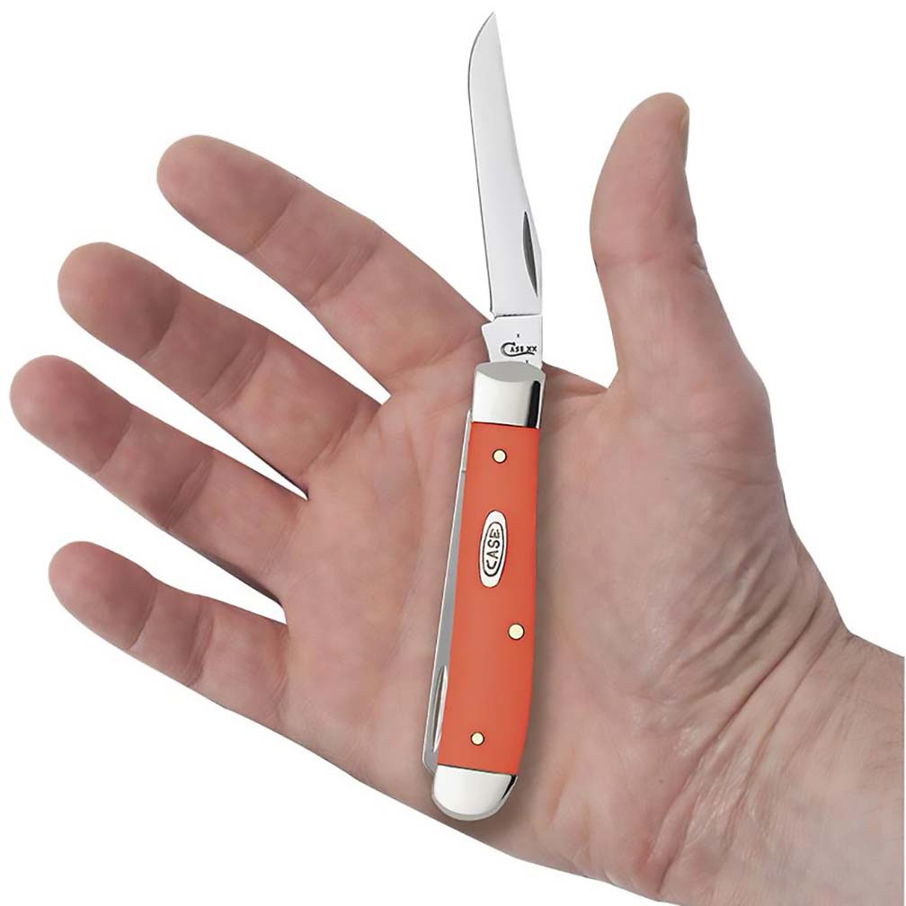 Case WR XX Pocket Knife Orange Synthetic Mini Trapper Item #80505 - (4207 SS) - Length Closed: 3 1/2 Inches