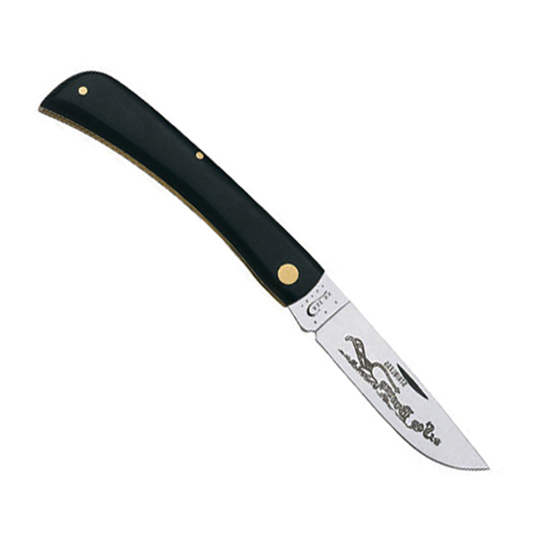 Case Knives 00092 Sod Buster Folding Pocket Knife – 4.625" Closed, Tru-Sharp Surgical Steel Skinner Blade, Black Synthetic Handle