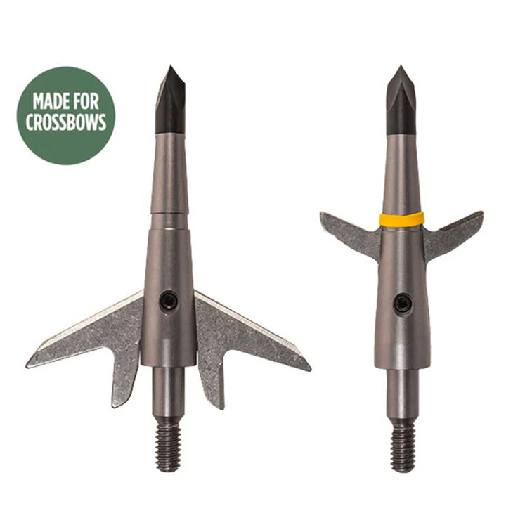 Swhacker SWH00219 100 Grain 1.75" 2 Blade Crossbow Broadhead 3pk with Practice Tip, Silver