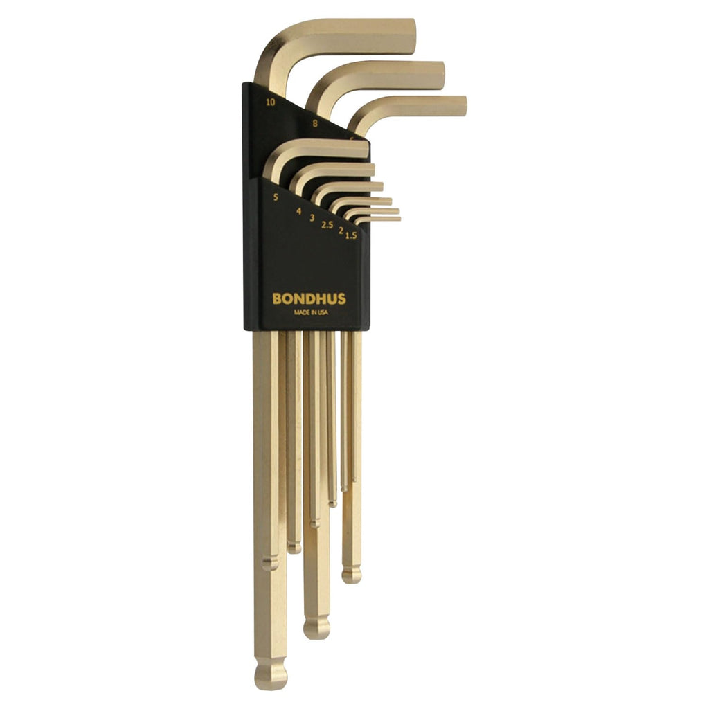 Bondhus 38099 GoldGuard Ballpoint L-Wrench Set - 9 Pc. Metric