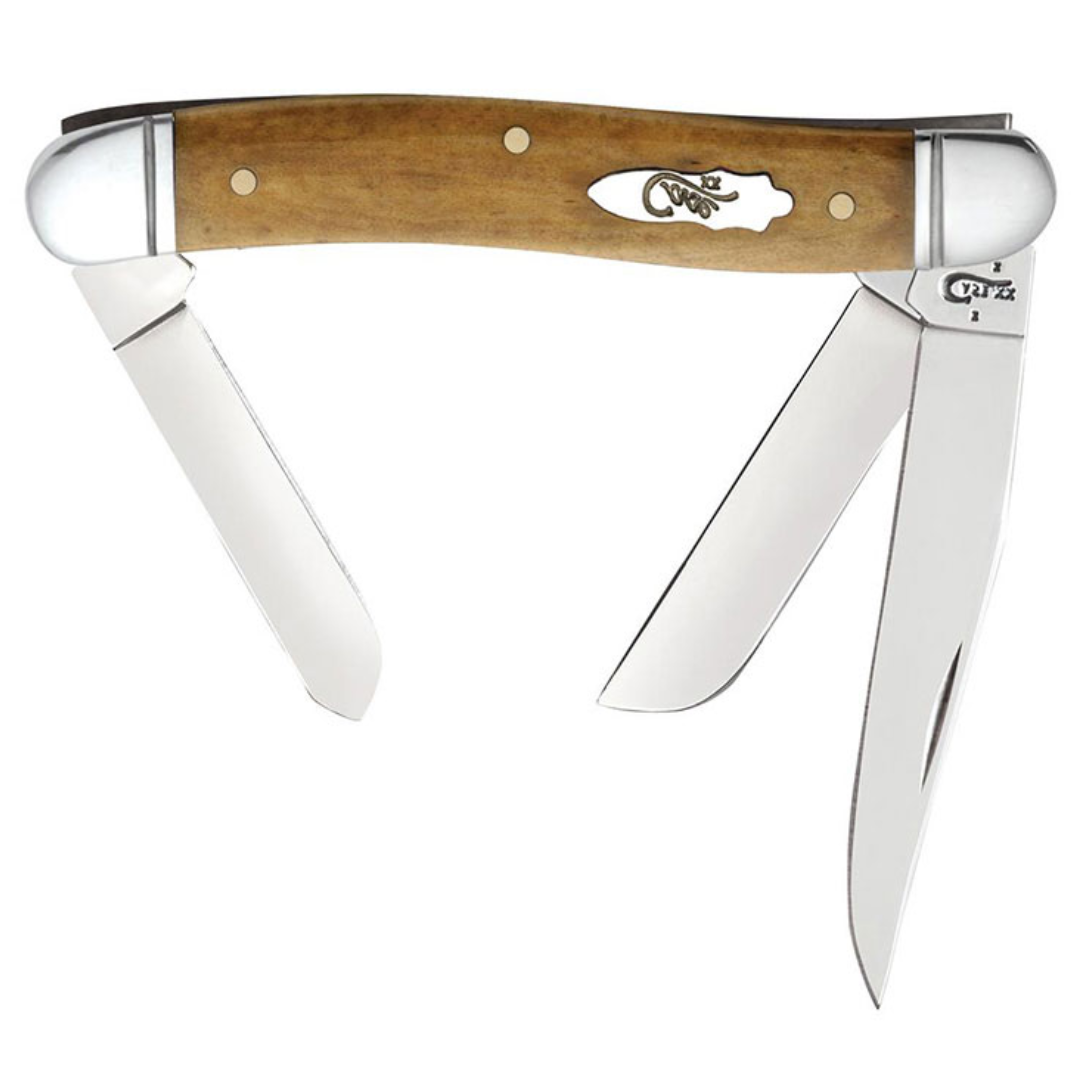 Case WR XX Pocket Knife Smooth Antique Bone Medium Stockman Item #58185 - (6318 SS) - Length Closed: 3 5/8 Inches