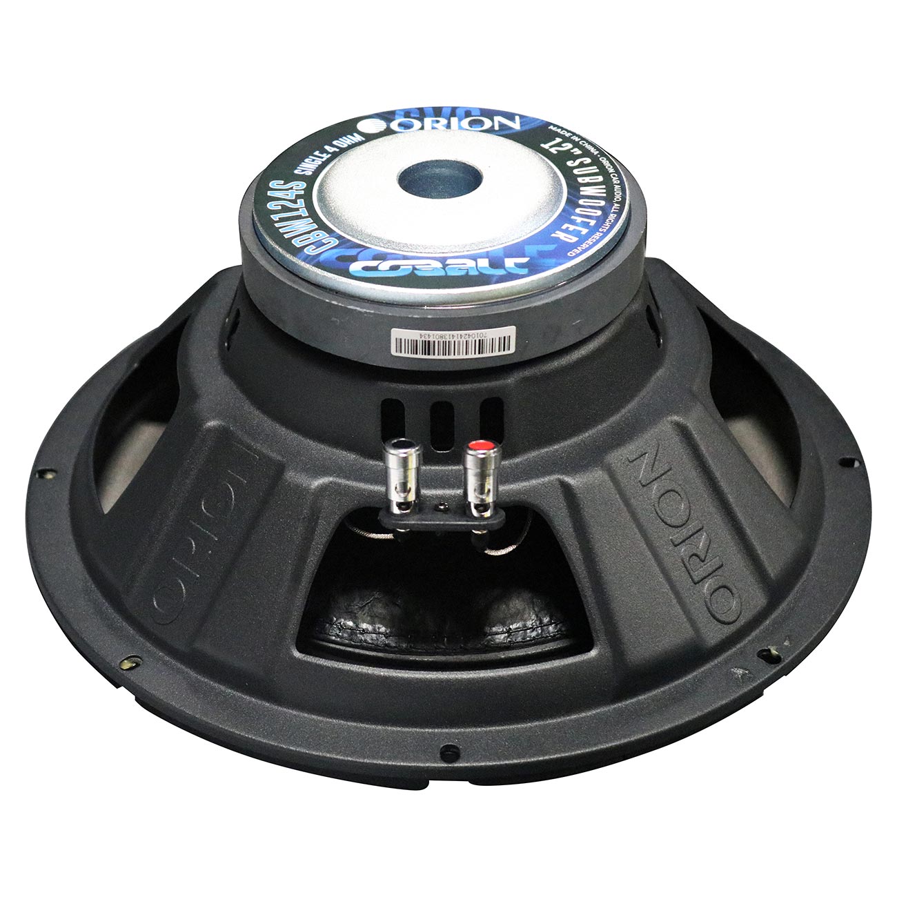 ORION CBW124S Cobalt Series 12” Car Subwoofer, 1600W Max Power, 400W RMS, Single 4 Ohm, 2” OFC Voice Coil, UV Coated Cone, Foam Surround – Reliable Subwoofer for Car Audio Systems & Sub Boxes