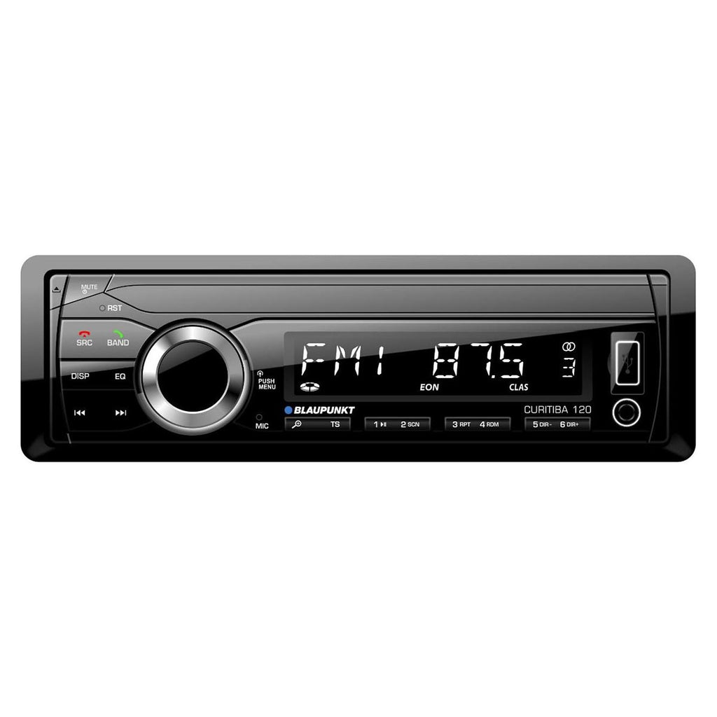 Blaupunkt CURITIBA120 Mechless AM/FM Car Stereo – Bluetooth, USB Input, Fixed Face Receiver