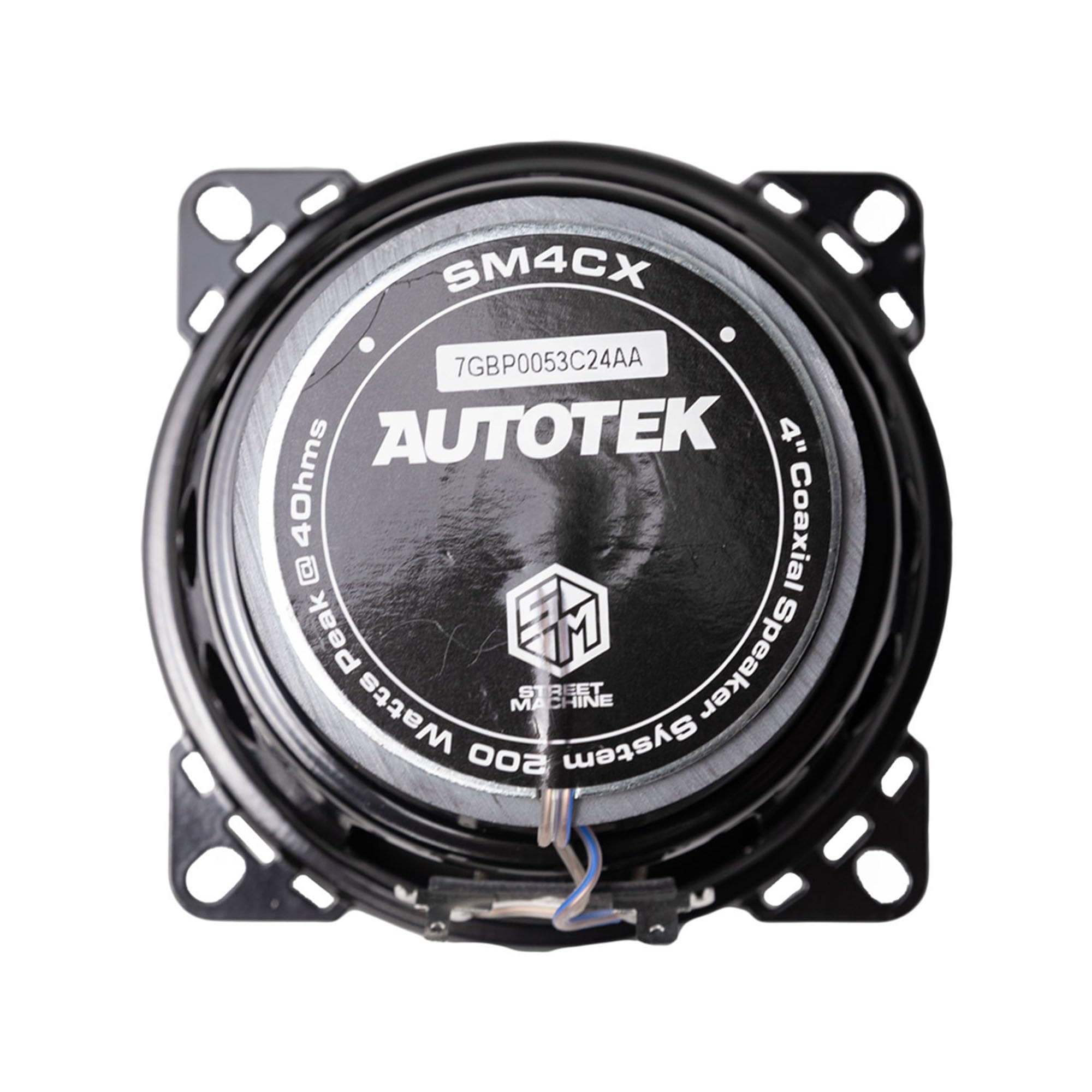 Autotek Street Machine 200W 4 Inch 2 Way Car Audio Coaxial Speakers with Neo Mylar Soft Dome Tweeters for Crystal Clear Sound, Pair