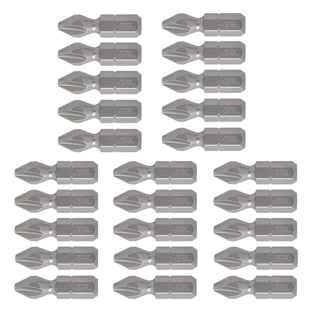VESSEL - Neck Torsion Insert Bits Ph2X25.4 25Pc (Tictac) (NTPH2254P25T)