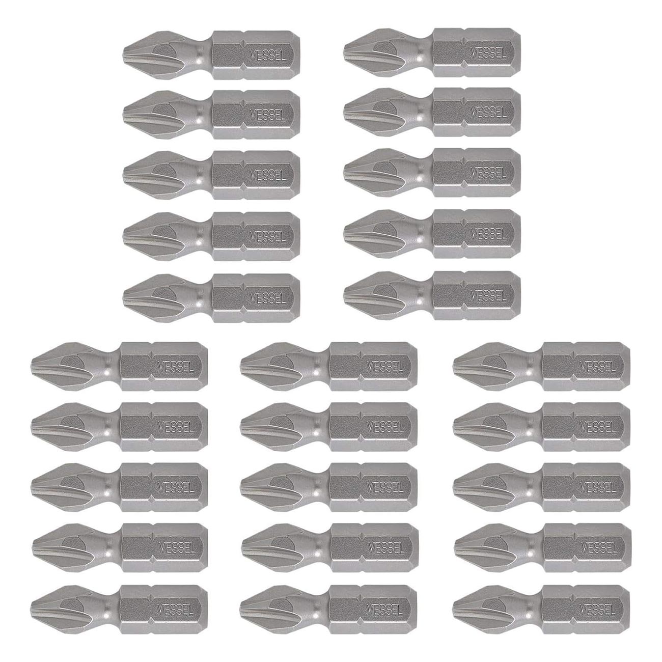 VESSEL - Neck Torsion Insert Bits Ph2X25.4 25Pc (Tictac) (NTPH2254P25T)