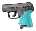 Hogue HandAll Beavertail Rubber Grip Sleeve for Ruger LCP II, Aqua - 18124