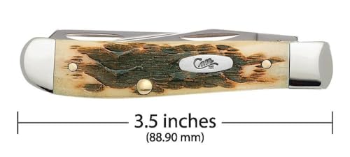 Case XX WR Pocket Knife Amber Bone Mini Trapper Item #013 - (6207 SS) - Length Closed: 3 1/2 Inches …
