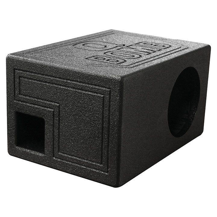 Rockville RQB8 Single 8" Side Ported Subwoofer Enclosure, Deep Bass, Bed Liner Finish, Durable MDF, for Car Audio Enthusiasts