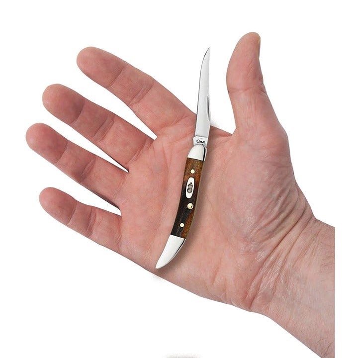 Case WR XX Pocket Knife Red Stag Small Texas Toothpick Item #8469 - (R510096 SS) - Length Closed: 3 Inches