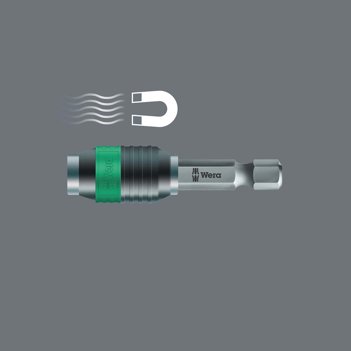 Wera - 5073421001 Hexagon 889/4/1 K SB Standard Rapidaptor, Universal Bit Holder 1/4"