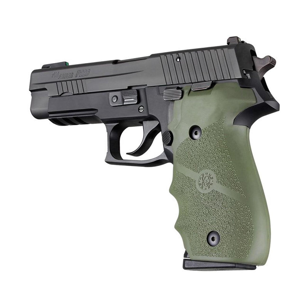 Hogue OverMolded Rubber Grip for SIG SAUER P226 DA/SA & DAK with Finger Grooves, OD Green - 26001