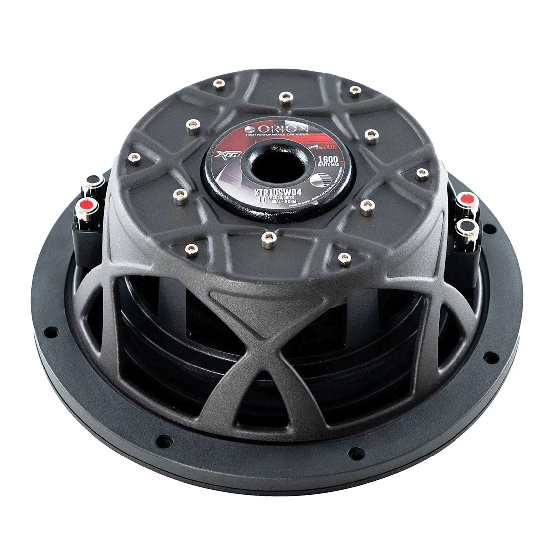 ORION XTR Series XTR10SWD4 Shallow Mount 10” Car Subwoofer, 1600W Max Power, 400W RMS, Dual 4 Ohm, UV Coated Cone, NBR Surround – Compact Slim Subwoofer for Clean Bass in Tight Car Audio Installs