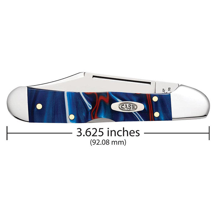 Case WR XX Pocket Knife Patriot Kirinite Mini Copperlock Item #11211 - (101749L SS) - Length Closed: 3 5/8 Inches